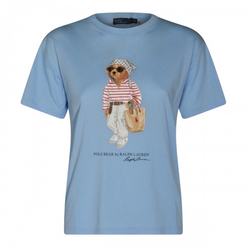 LIGHT BLUE COTTON T-SHIRT