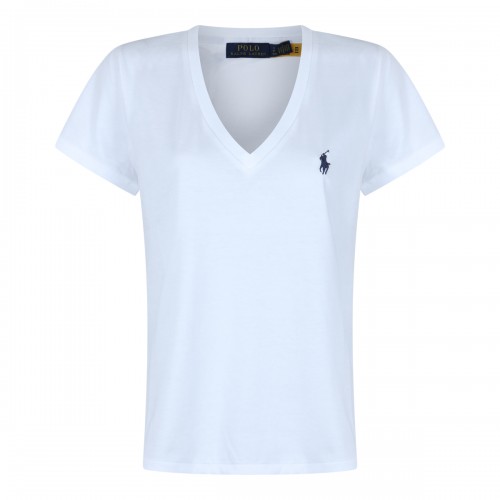 WHITE COTTON T-SHIRT