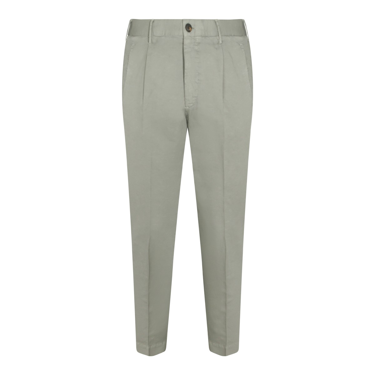 LIGHT GREEN COTTON LINEN BLEND PANT