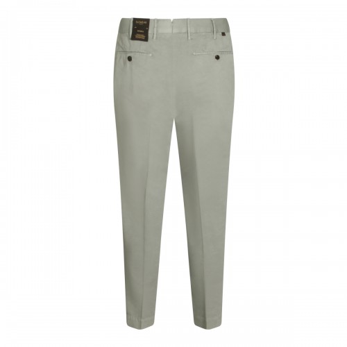 LIGHT GREEN COTTON LINEN BLEND PANT
