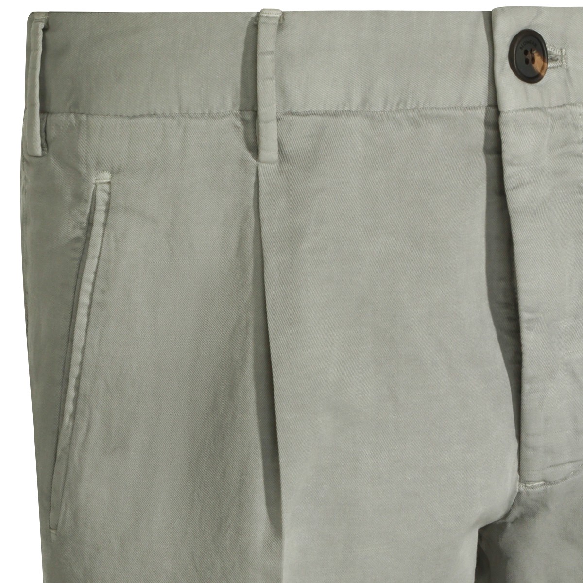 LIGHT GREEN COTTON LINEN BLEND PANT