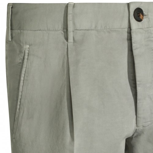 LIGHT GREEN COTTON LINEN BLEND PANT