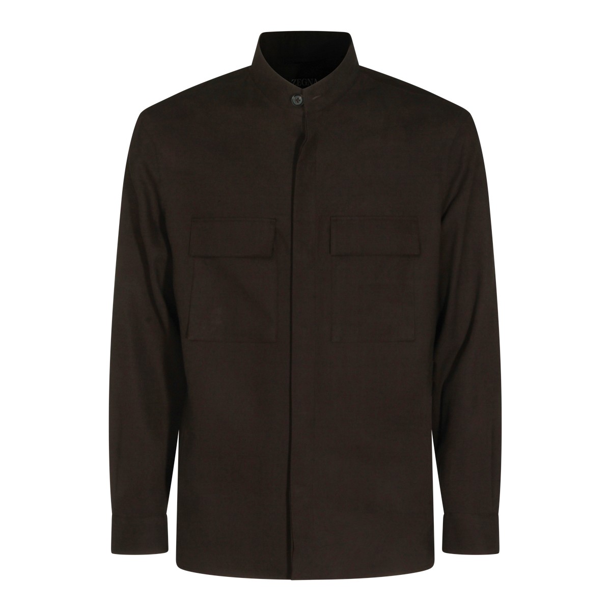 DARK BROWN LINEN CASUAL JACKET