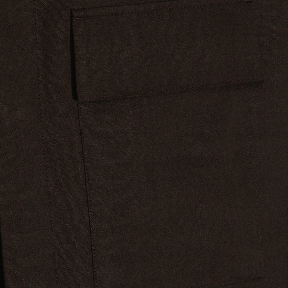 DARK BROWN LINEN CASUAL JACKET