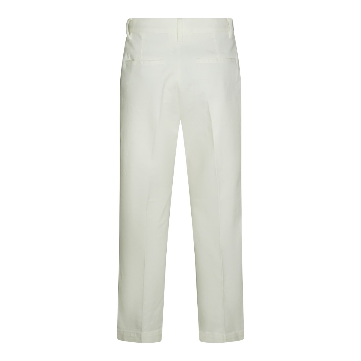 WARM WHITE COTTON STRETCH PANTS
