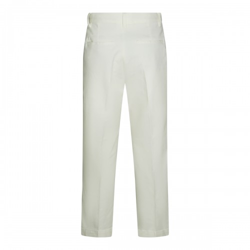 WARM WHITE COTTON STRETCH PANTS