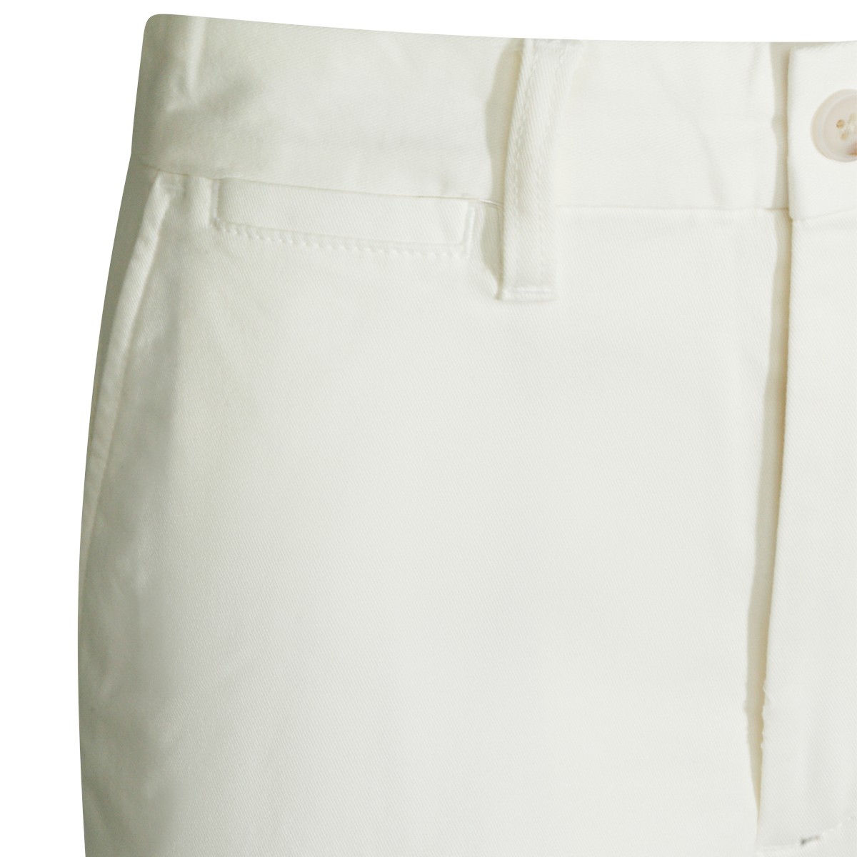 WARM WHITE COTTON STRETCH PANTS