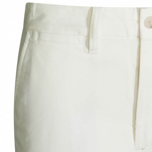 WARM WHITE COTTON STRETCH PANTS