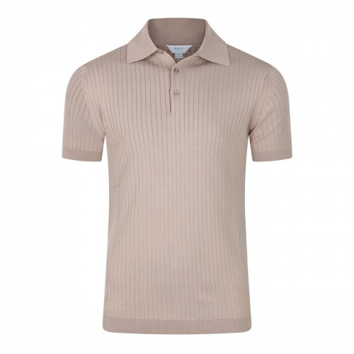 BEIGE COTTON POLO SHIRT