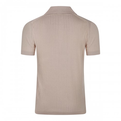 BEIGE COTTON POLO SHIRT 2
