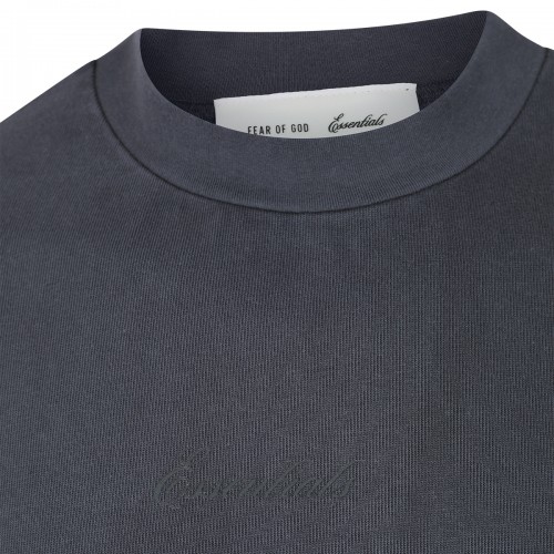 DARK GREY COTTON T-SHIRT