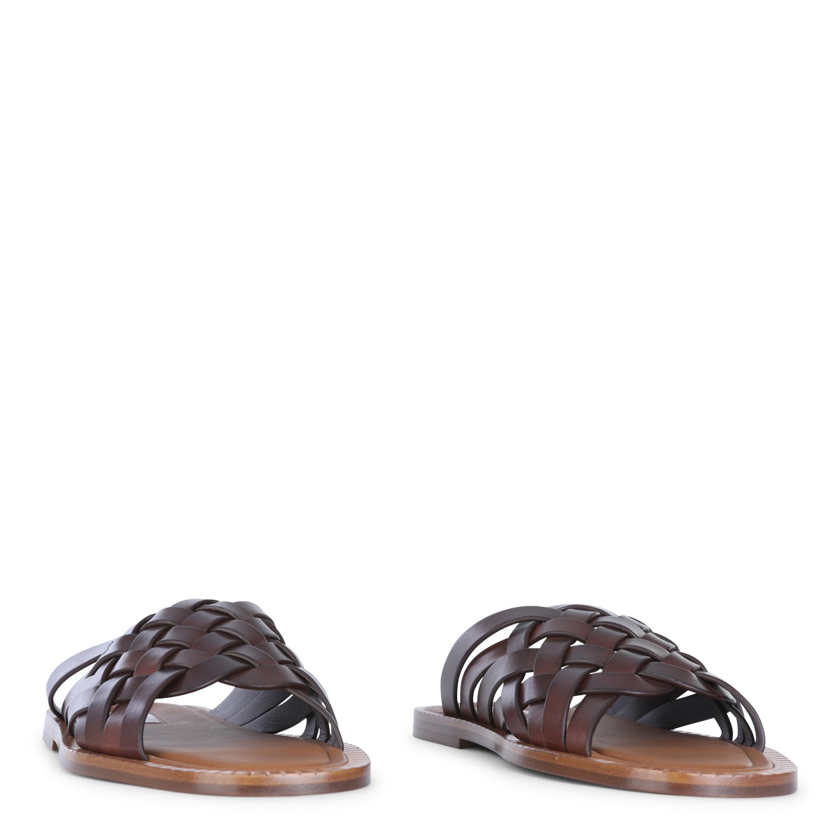 BROWN LEATHER FLATS