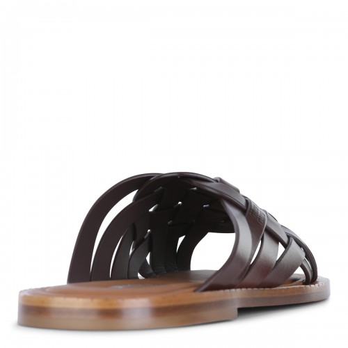 BROWN LEATHER FLATS