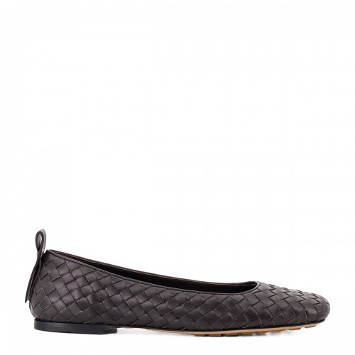 BLACK LEATHER LUCY FLATS