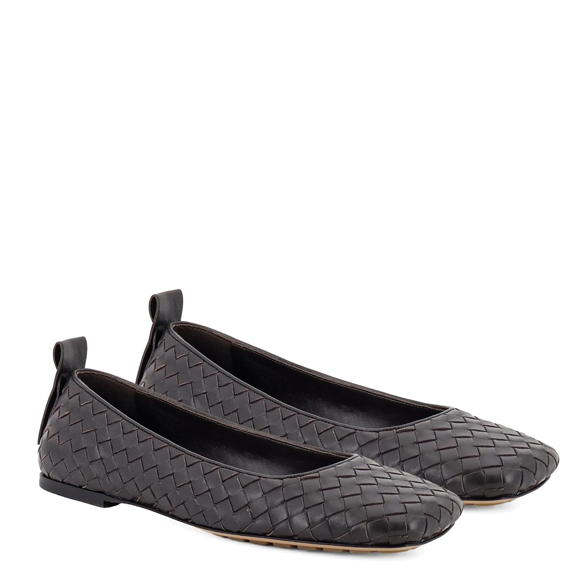 BLACK LEATHER LUCY FLATS