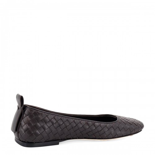 BLACK LEATHER LUCY FLATS