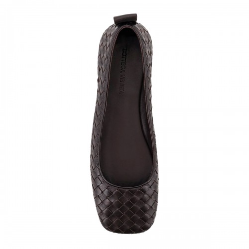 BLACK LEATHER LUCY FLATS