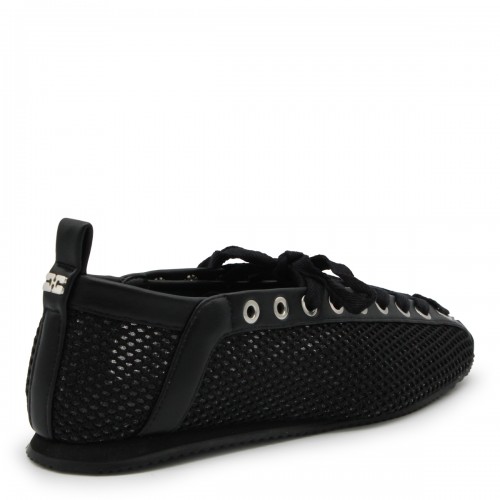 BLACK LEATHER FLATS