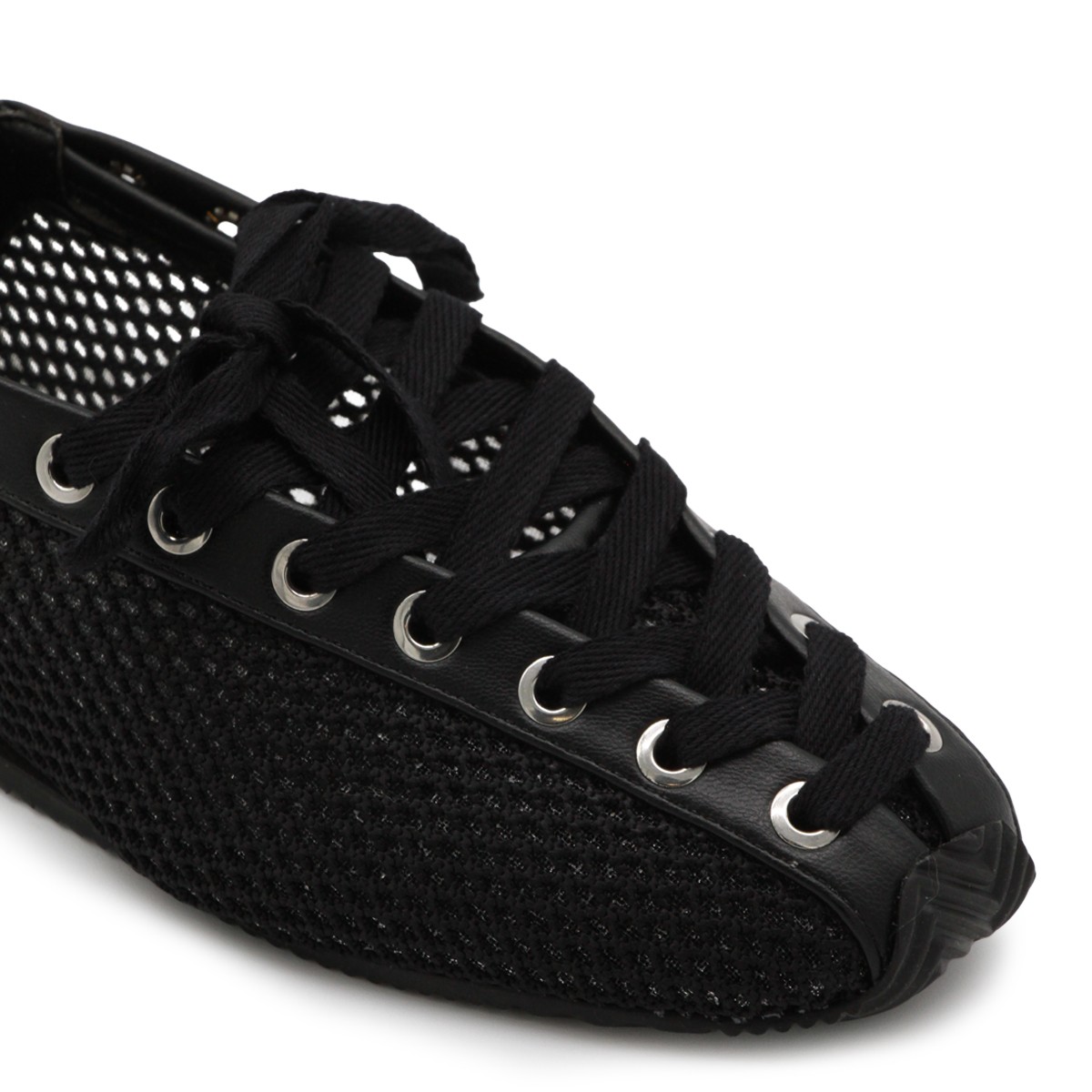 BLACK LEATHER FLATS