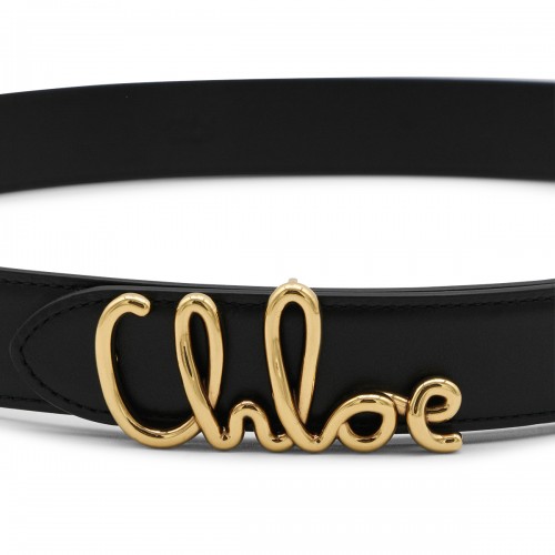 BLACK LEATHER BELT