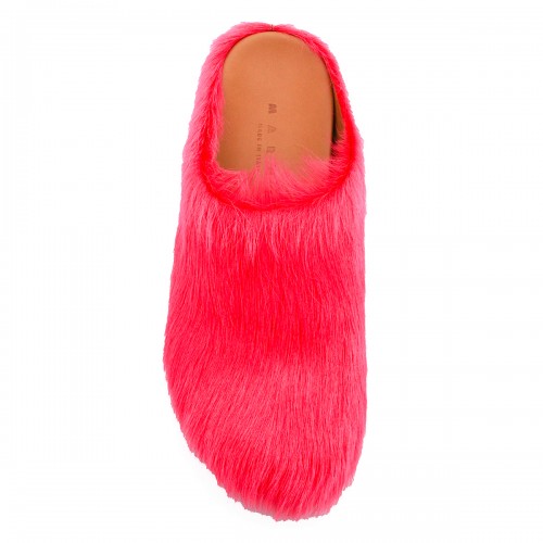 FUCHSIA LEATHER FLATS