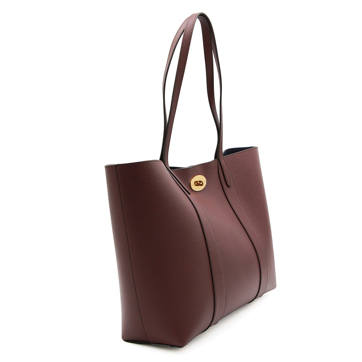 BURGUNDY LEATHER TOTE BAG