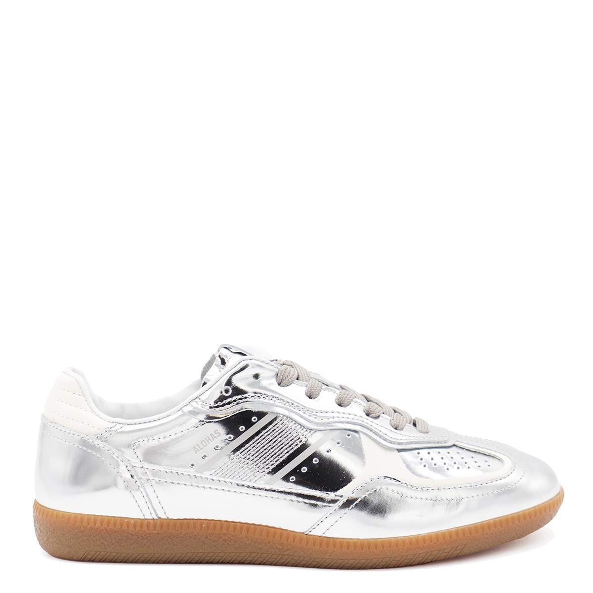 SILVER LEATHER TB 490 SNEAKERS
