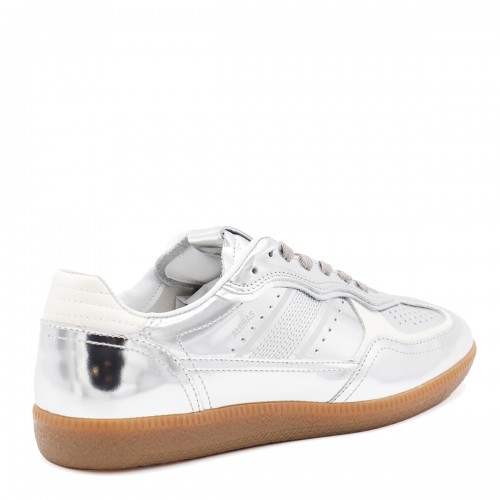 SILVER LEATHER TB 490 SNEAKERS