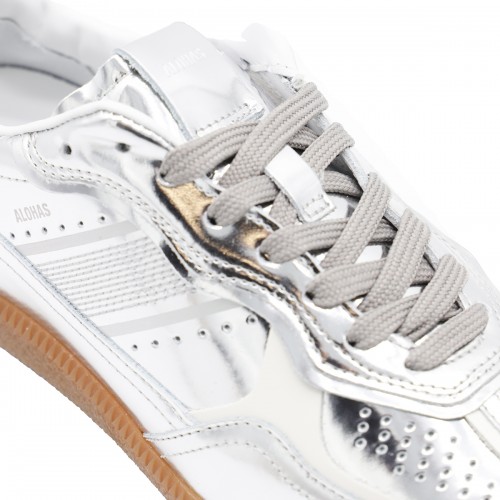SILVER LEATHER TB 490 SNEAKERS