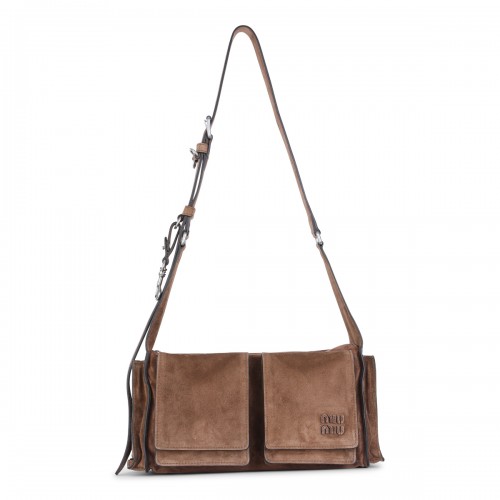 BROWN LEATHER UTILITAIRE SHOULDER BAG