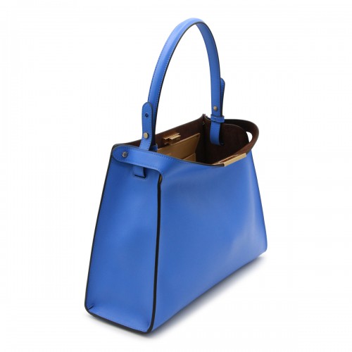 BLUE LEATHER FENDI WAY MEDIUM SHOULDER BAG