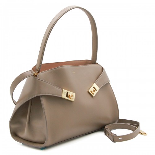 TAUPE LEATHER HUG SH S TOTE 2