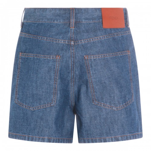 BLUE COTTON DENIM SHORTS 2