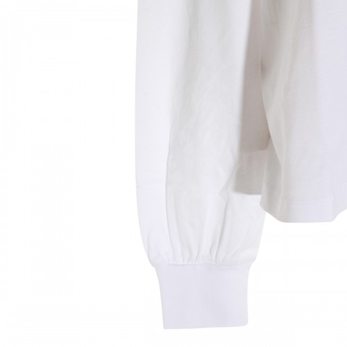 WHITE COTTON SWEATSHIRT