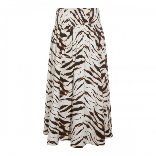 WHITE AND BROWN COTTON SKIRT 2