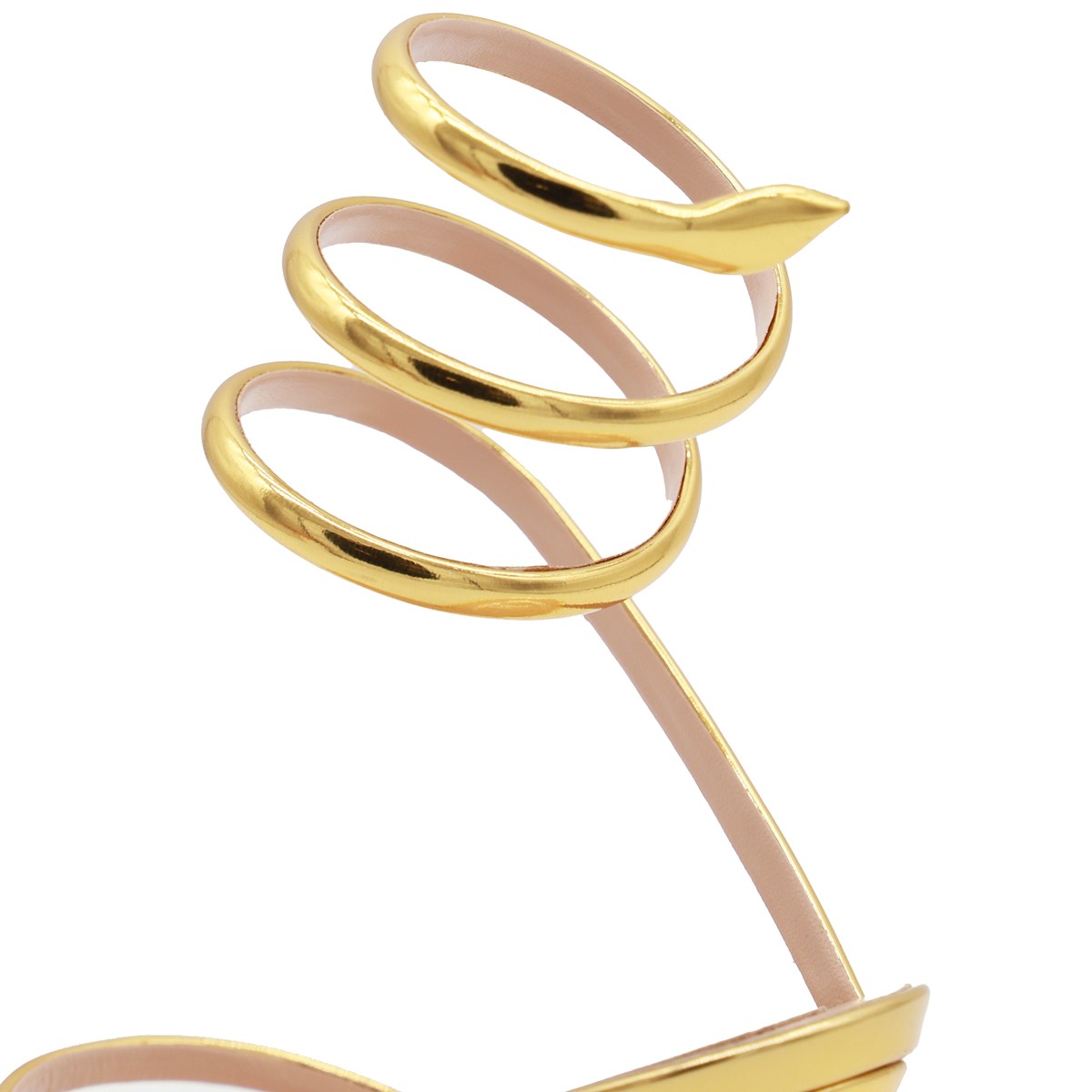 GOLD TONE LEATHER SANDALS