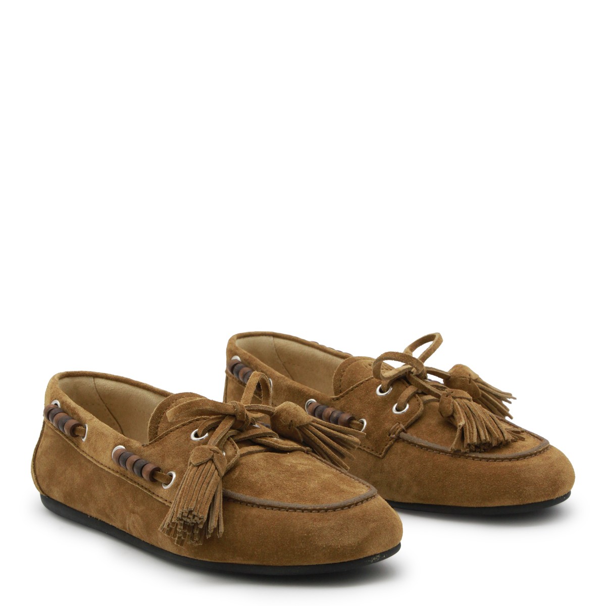 GREEN OLIVE LEATHER LOAFERS