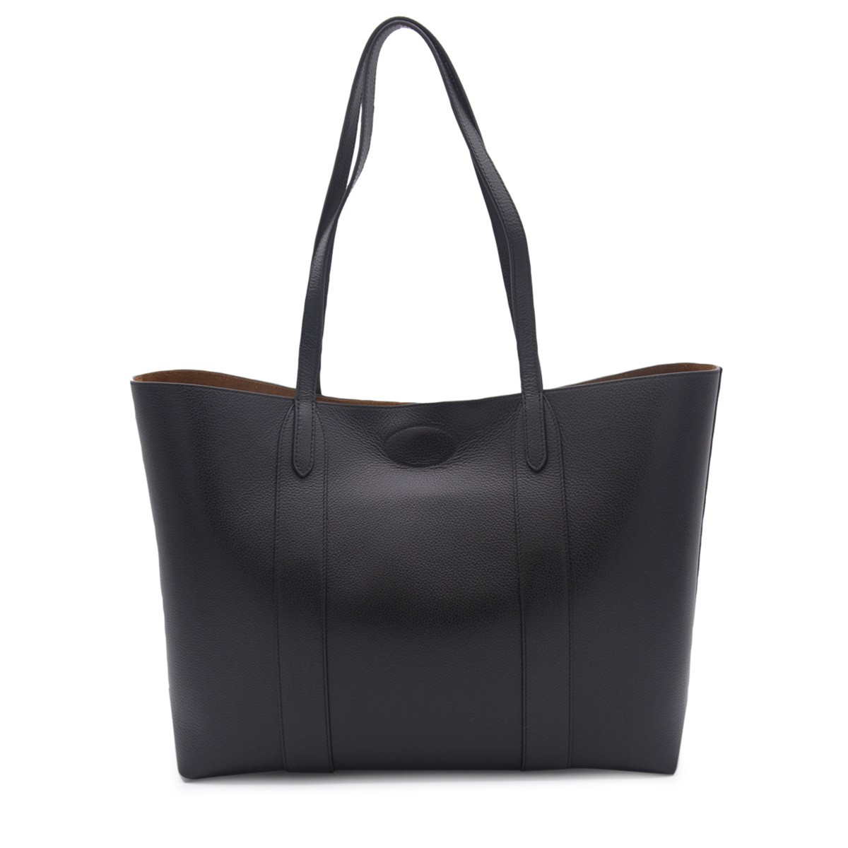 BLACK LEATHER TOTE BAG