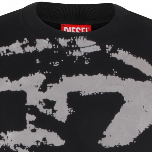 BLACK COTTON LOGO SWEATSHIRT
