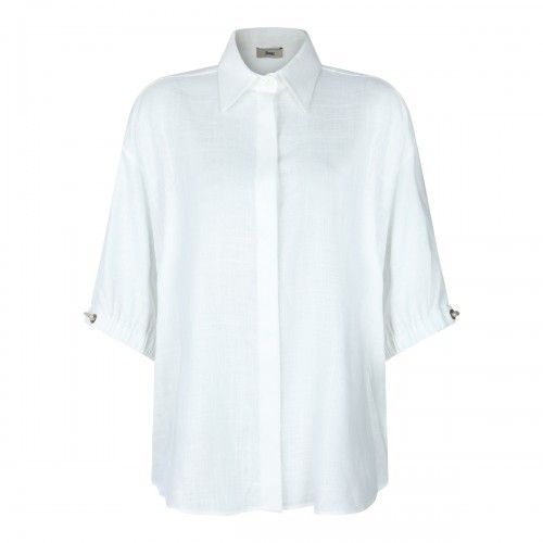 WHITE VISCOSE LINEN BLEND...