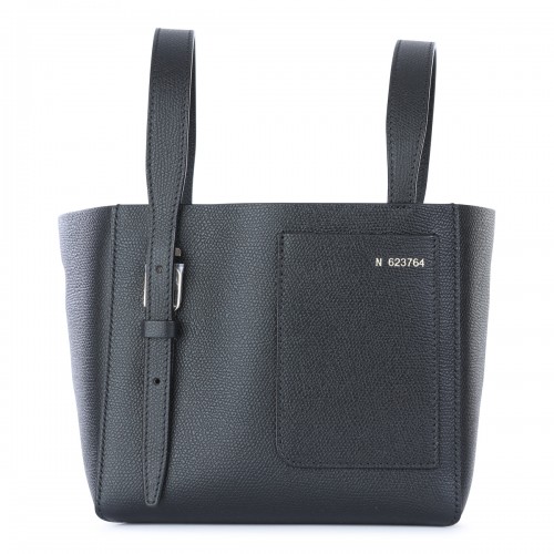 BLACK LEATHER TOTE