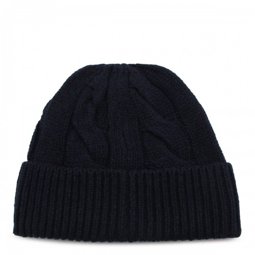 NAVY WOOL BEANIE 2