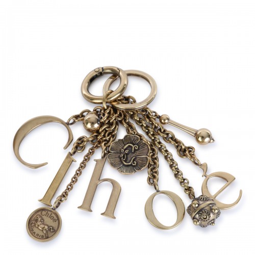 GOLDEN BROWN METAL KEY RING