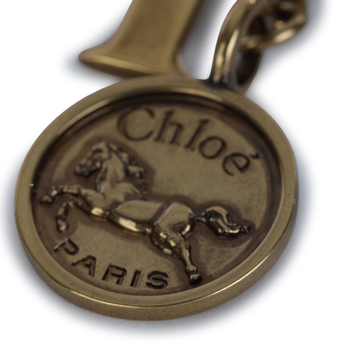 GOLDEN BROWN METAL KEY RING