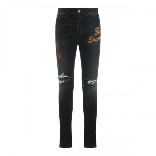 DARK GREY COTTON JEANS