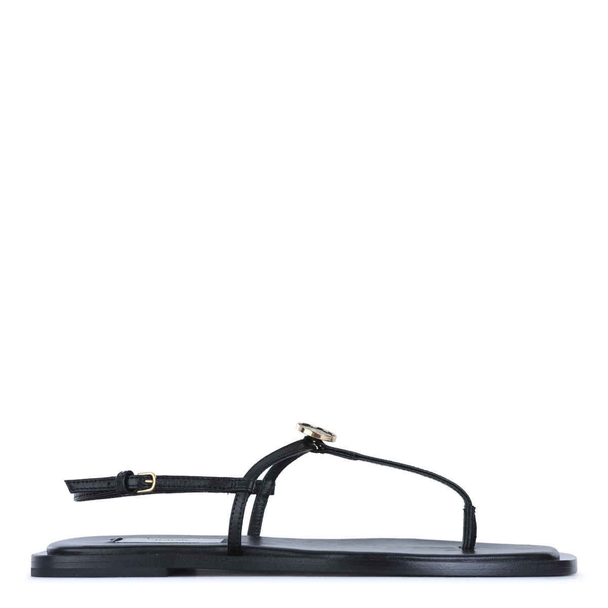 BLACK LEATHER SANDALS