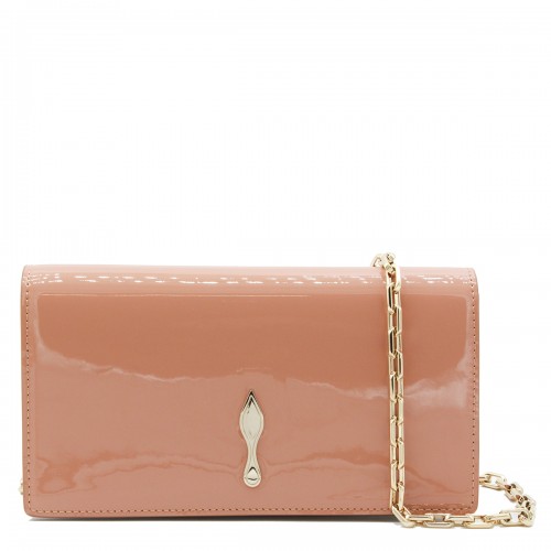 BLUSH LEATHER BETTINA CLUTCH