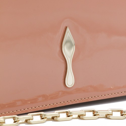BLUSH LEATHER BETTINA CLUTCH