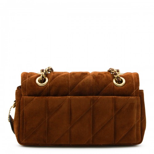 BROWN LEATHER TABBY 20 CROSSBODY BAG