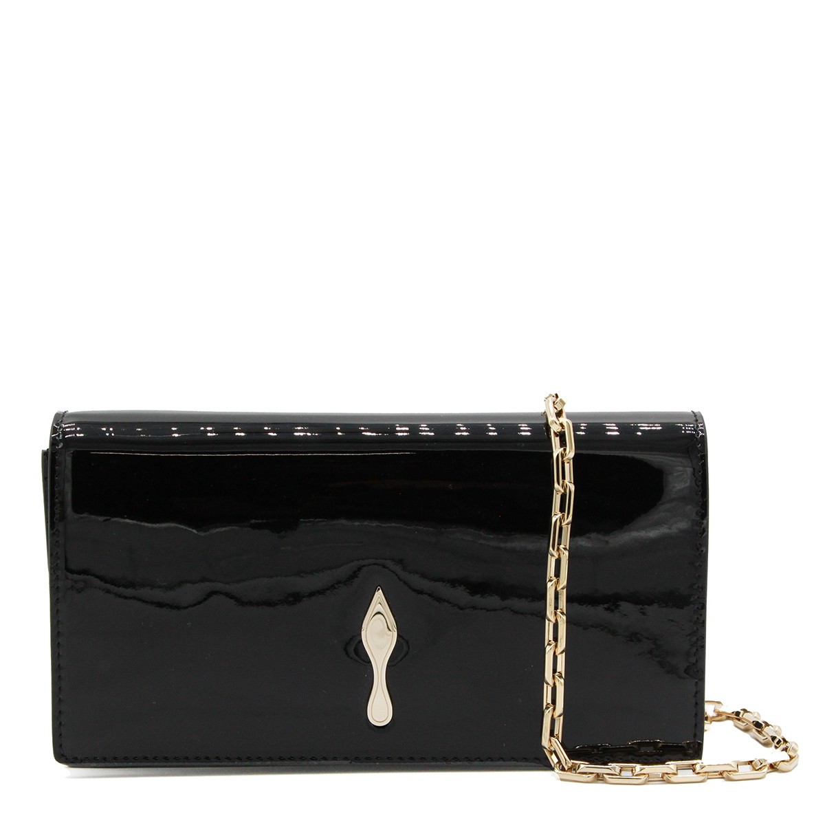 BLACK LEATHER BETTINA CLUTCH